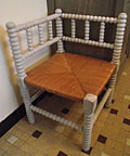 french antique corner stool